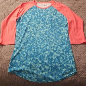LuLaRoe "Randy" 3/4 length sleeve baseball tee